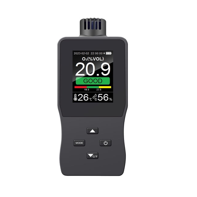 Handheld Digital Oxyn Detector Air Oxyn Concentration Alarm Value O Content Tester Oxyn Meter With Temperature Humidity ,High-Precision Sensor