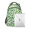 thumbnail image 7 of FORMRS Kids School Backpack Elementary Student Unisex Travel Bookbag with Reflective Stripes, Green Dot Triangles Pattern, 7 of 7