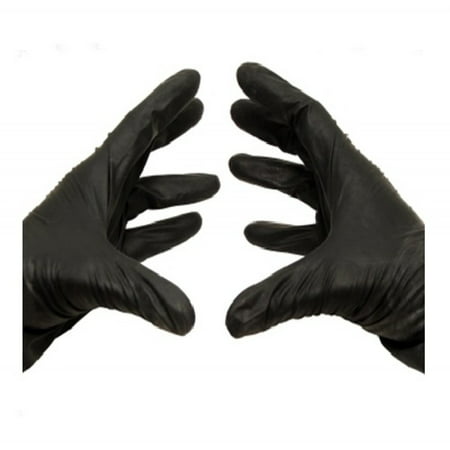 Medical Exam Powder-Free Nitrile Gloves, Xl, Latex Free, Disposable, Vinyl Free, Black, 5 Mil, 100/Box