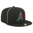 thumbnail image 3 of Men's New Era Black Arizona Diamondbacks Soutache 59FIFTY Fitted Hat, 3 of 5