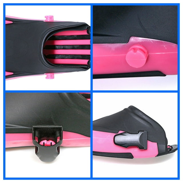 Baohd 2piece Experience The Mesmerizing Underwater World With Spring-Fitted Fins Diving Fins Stainless Shoelace black S 1Set