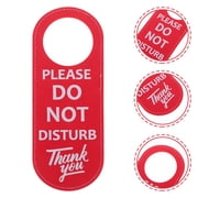 CCOCC Double Sided Do Not Disturb Door Sign, Durable Leather Hotel Doorknob Hanger, Privacy Hanging Board for Home, Office, and Hotel Room