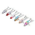 thumbnail image 1 of 6 señuelos de pesca artificiales de metal de 5 cm con vibración, diseño aerodinámico, ojos 3D, cuchara hundida., 1 of 14