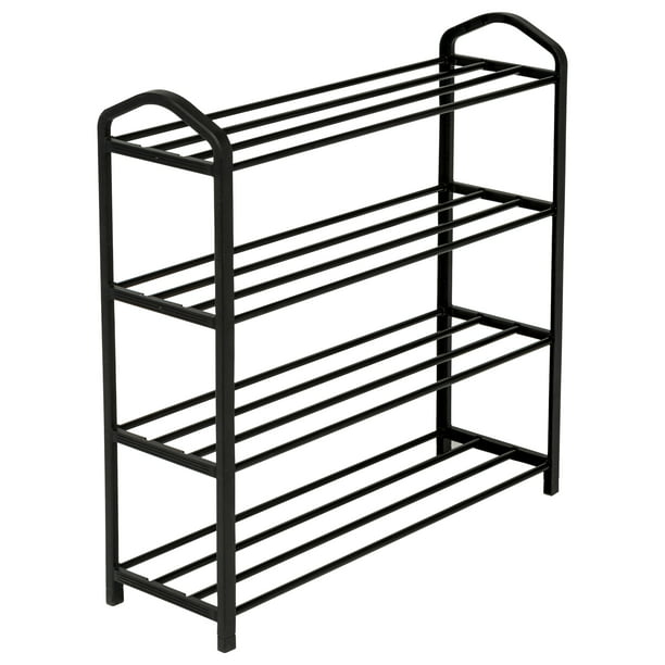 4 shelf black wire shoe rack