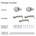 thumbnail image 4 of UTOPIA ALLEY Wall Mounted 3/4 Inch Curtain Rod - Curtain Rods For Windows 86 to 120 Inch, Adjustable Drapery Rods, Nickel Curtain Rods, Bedroom Curtain Rods, Tapestry Poles (Nickel, 86"-120"), 4 of 8