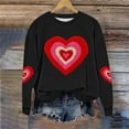 thumbnail image 4 of Zorckvet Valentine's Day Sweatshirt Women Plus Size Pullover Heart Graphic Shirts Casual Long Sleeve Tops, 4 of 5