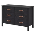thumbnail image 5 of WAMPAT Black Dresser for Bedroom, Wood Dresser with 6 Drawers, Kids Dressers & Chest of Drawers, Classic Storage Cabinet Organizer for Closet, Living Room, Hallway, 5 of 5