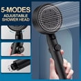thumbnail image 5 of Led Shower Head And Hose Multi Functional High Pressure Shower Head With 5 Modes High Pressure Handheld Shower Head With ON/Off Water Saving Easy To Install, 5 of 7