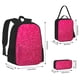 thumbnail image 2 of Balery Rose Red Glitter Mochila escolar 3 en 1 para niños: mochila resistente con lonchera térmica y estuche para lápices. Mochila escolar para niños y niñas., 2 of 7
