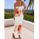 thumbnail image 4 of Vestido largo ZESICA para mujer, estampado floral, tirantes finos, 4 of 8