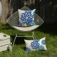 thumbnail image 4 of Blue Flower Pillow Covers 12x20 Inch Set of 2 Dark and Light Blue Colored Pillow Outdoor Waterproof Decor for Patio Funiture Garden Summer Floral Square Polyester pillowcovers 002E12, 4 of 6
