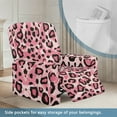 thumbnail image 3 of Xixirimido Pink Cheetah Leopard Pattern Recliner Slipcovers 4 Pieces Stretch Lazyboy Recliner Chair Cover Non Slip Recliner Couch Covers with Storage Pockets Furniture Protector, 3 of 8