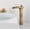 Antique Brass Tall, variant on Luxurious Bathroom Basin Faucet Brass Deck Mounted White Mixer Taps Single Handle Hot Cold Water Mixer Tap