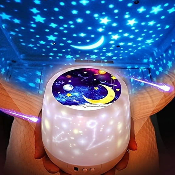 Night Lights for Kids, KISTRA Multifunctional Star Projector Lamp LED Night Light 6 in 1 for Boys and Girls Birthday Gifts, Christmas, Best Gift for Babys Bedroom
