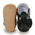 thumbnail image 6 of XIMIN Baby Girls Mary Jane Flats Infant Non-Slip Bowknot Princess Wedding Dress Soft Sole Shoes Toddler PU Leather Baptism Fashion Shoes (12-18 Months, Black), 6 of 8
