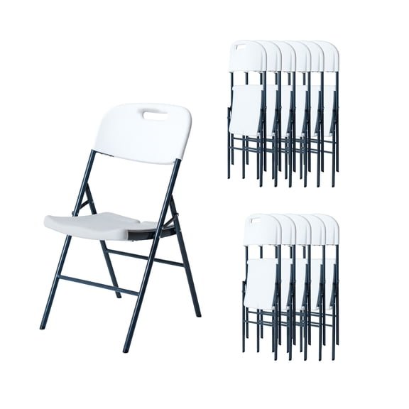 Sillas Plegables Blancas Paquete 12 piezas LOOMBER