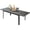 Dark Brown(94.5"Lx35.4"Wx29.5"H), variant on TOTAL Outdoor Aluminum Extendable Patio Adjustable Dining Table with E-Coating for 4-6 People, Ideal for Garden, Lawn, Porch, or Bistro, Ivory White
