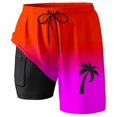 thumbnail image 2 of YAYUBA 7 Inch Swim Trunks Men 2 In 1 Liner Compression Quick Dry Breathable Drawstring Swim Shorts Stretchy Upf Stretch Lined Summer Beach Bathing Suit Beach Board Shorts, 2 of 4