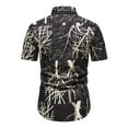 thumbnail image 4 of Palato Mens T Shirts,Men Hawaiian Short Sleeve Beach Shirt Printed Summer Casual Button Down Shirts, 4 of 6