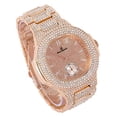 thumbnail image 2 of Charles Raymond Blinged Out Oblong Metal Mens Iced Out Color on Blast Hip Hop Wristwatch - 8475Color (Rose Gold), 2 of 5