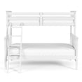 thumbnail image 2 of Furniture of America Lively Kids Solid Wood Twin-over-Full Detachable Bunk Bed, White, 2 of 10