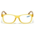 thumbnail image 4 of Men Yellow Wood Grain Reading Glasses 1.00, Women Anti-blue light Spring Hinge Square Readers +1.00 Strength, 4 of 5