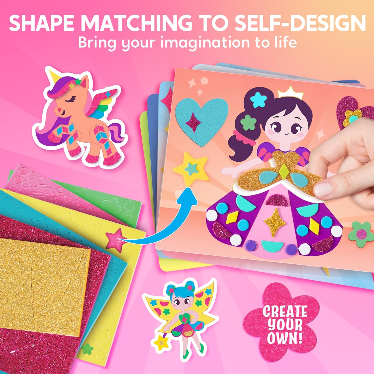 Joyfy Foam Art Kit - 800+ Stickers & 6 Boards photo 3