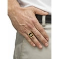 thumbnail image 3 of PalmBeach Jewelry Men's Emerald-Cut Genuine Black Onyx Masonic Square and Compasses Cabochon Ring Gold-Plated, 3 of 5