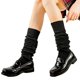 thumbnail image 2 of 80cm Medias hasta el muslo con parte superior holgada de punto acanalado para mujer Calcetines uniformes sobre botas hasta la rodilla, 2 of 5
