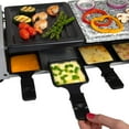 thumbnail image 2 of CucinaPro Electric Cheese Raclette Table Grill w Nonstick Grilling Plate & Cooking Stone - Deluxe 8 Person Tabletop Cooker w Hotplate, 2 of 5