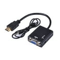 thumbnail image 4 of IDEANATEGRATE Cable Adaptador Conversor Activo A Vga Con Soporte Audio 3.5mm Señal Digital A Analógica Negro, 4 of 5