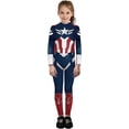 thumbnail image 5 of Guvpev Superhero Captain Costume, 3D Spandex Halloween Cosplay Bodysuit Jumpsuit, Superhero Full Body Dress-Up Outfit for Halloween Party, Birthday, Carnival & Stage Performance, 5 of 6