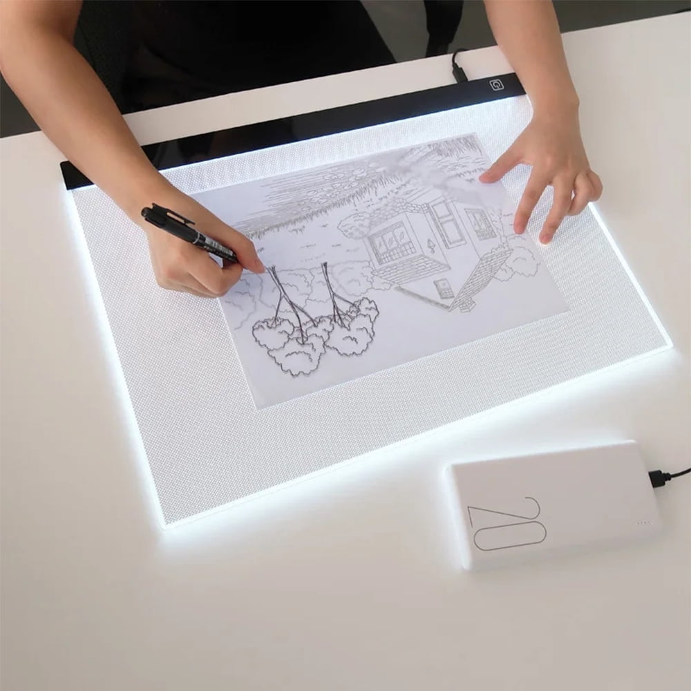 A3 Led Drawing Copy Pad Three Level Dimmable Led Light Pad Drawing Board Tracing Light Box Game Learning Educational Auxiliary Tools USB For Artist Animation Sketch Architecture Painting Board