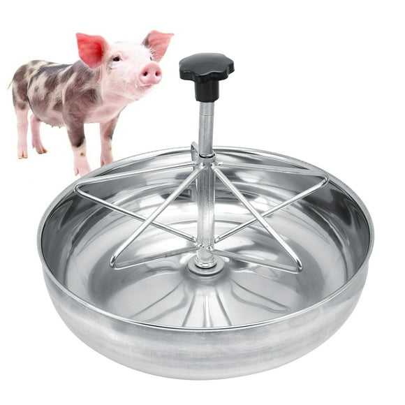 FYBTO 30cm Stainless Steel Pig Feeding Trough Bowl for Poultry Cattle Sheep Piglet Use-090401