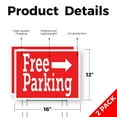 thumbnail image 2 of Free Parking Right Yard Sign 2 Pack of 12 Inch x 16 Inch Double Sided Weatherproof Heavy-Duty Plastic with Stake | Event Promotions, Clear Directions, Outdoor Display | Made in USA, 2 of 7
