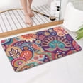 thumbnail image 4 of Multicolor Paisley and Floral Pattern Bathroom Rugs Mat,Non Slip Microfiber Bathroom Rug,Rubber Backing,Soft Bathroom Mats for Bathroom Floor,Tub and Shower,17x30in(43x75cm), 4 of 5