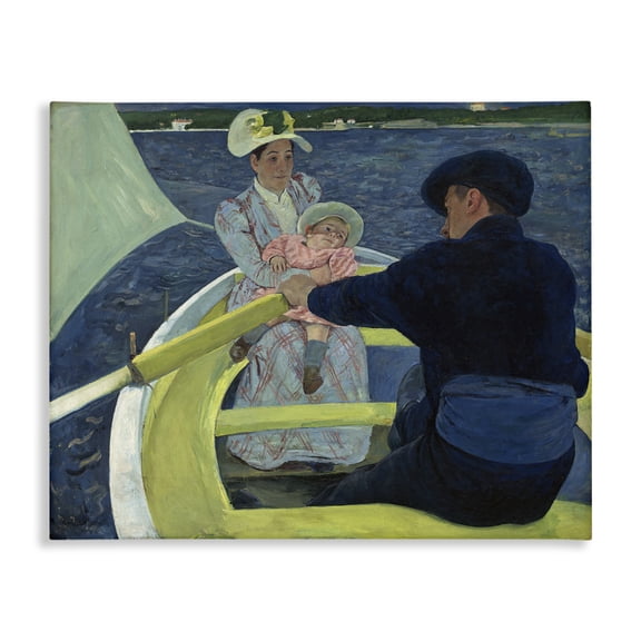 Stupell Industries Classical Boating Party People Painting Wrapped Canvas Art Print Wall Art, 20 x 16