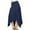 Dark Blue, variant on Whlbf Womens Skirts Midi Length Plus Size,Fall Casual Comfortable Women Pure Colour Irregular Zipper Ankle Skirt