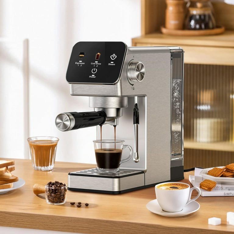 Juissiart Espresso Machine 20 Bar, Stainless Steel, 40oz Removable