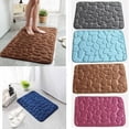 thumbnail image 2 of Memory Foam Embossed Velvet Carpet Bathroom Living Room Non-Slip Mat Cobblestone Floor Mat My Lux Decor Round, 2 of 32