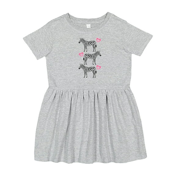 Inktastic Zebra Cute Safari Animal Girls Toddler Dress