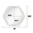 thumbnail image 6 of Stonebriar 23.8" x 20.6" Off-White Country Rustic Wood Hexagon Wall Mirror, 6 of 8