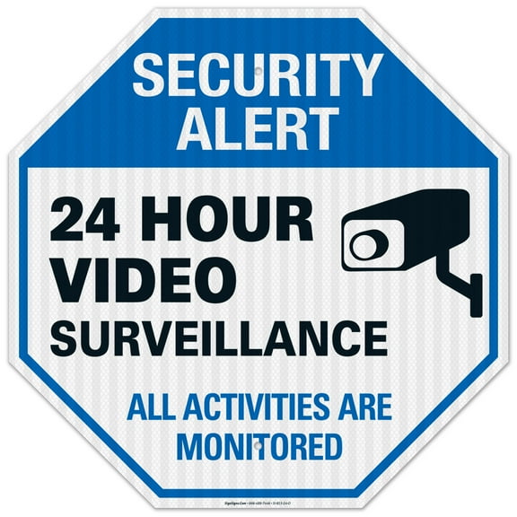 Video Surveillance Sign, CCTV Security Alert,