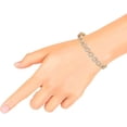 thumbnail image 3 of CARATS FOR YOU 1.01 CT Natural Diamond Two Tone Design in 10K Gold 7" inches Hexagon Link Tennis Bracelet . (Color-IJ, Clarity-I2-I3), 3 of 5