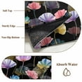 thumbnail image 6 of Round Rug 5Ft Washable Non-Slip, Spring Flowers Circle Area Rugs for Living Room Bedroom, Watercolor Floral Vintage Black Indoor Floor Mats Carpet Runner for Home Decor Aesthetic, 6 of 8