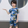 thumbnail image 5 of RTKFRFLM Boys Camo Short Sleeve Outfit Set Toddler Fall Clothes Kids T Shirt And Shorts Casual Playwear Breathable Comfortable Activewear For Daily Wear Clothing Sets,Size 4-5 Years, 5 of 7