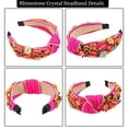 thumbnail image 3 of Diademas con nudo turbante, diadema vintage con diamantes, diadema hecha a mano con flores y cuentas, diadema de moda con purpurina, 3 of 5