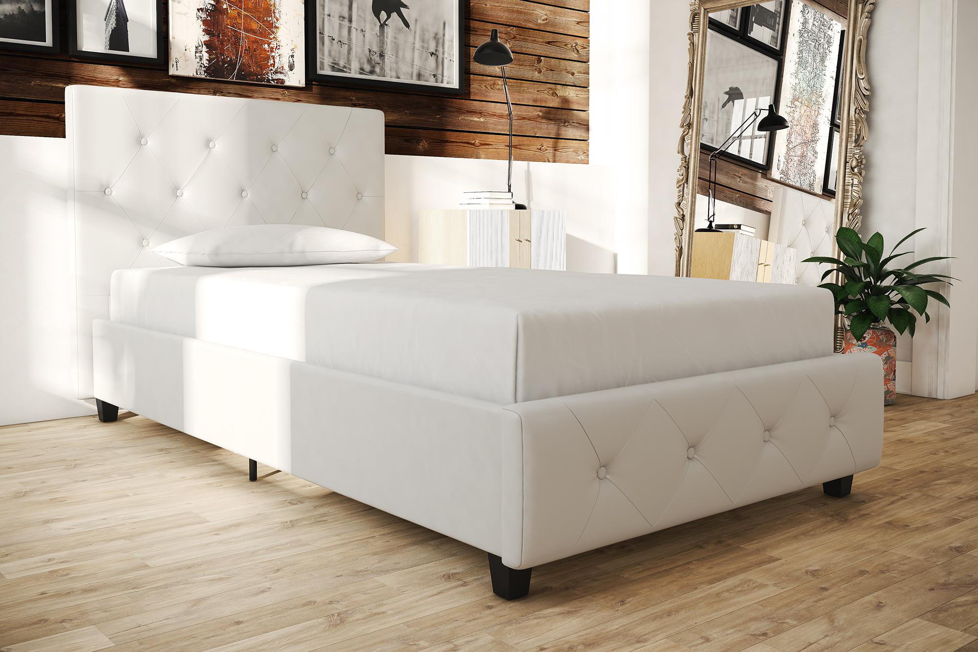 River Street Designs Dakota Upholstered, Leather Twin Bed
