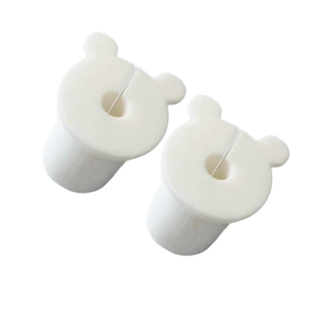 Pasacables Para Cables, Casquillos De Silicona, 2x Para Orificios De Pared De 1", Orificios Para Cables De Muebles, Color Blanco