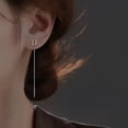 thumbnail image 3 of (S uno) pendientes colgantes de cadena con borlas y letras brillantes de bricolaje, 3 of 8